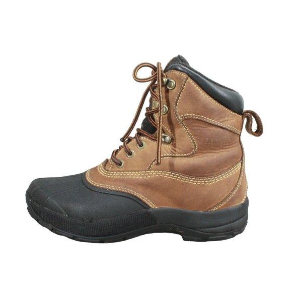 L.L. Bean Shoes - LL Bean  Brown Leather Storm Chaser Insulated Ankle Duck Boots Size 8 M